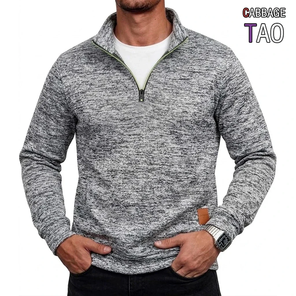 New Mens Zip Front Jumper Fall Long Sleeve Thermal Cozy Blouses Relaxed Athletic Gym Hooded Top Workout Active Attire Urban Wear