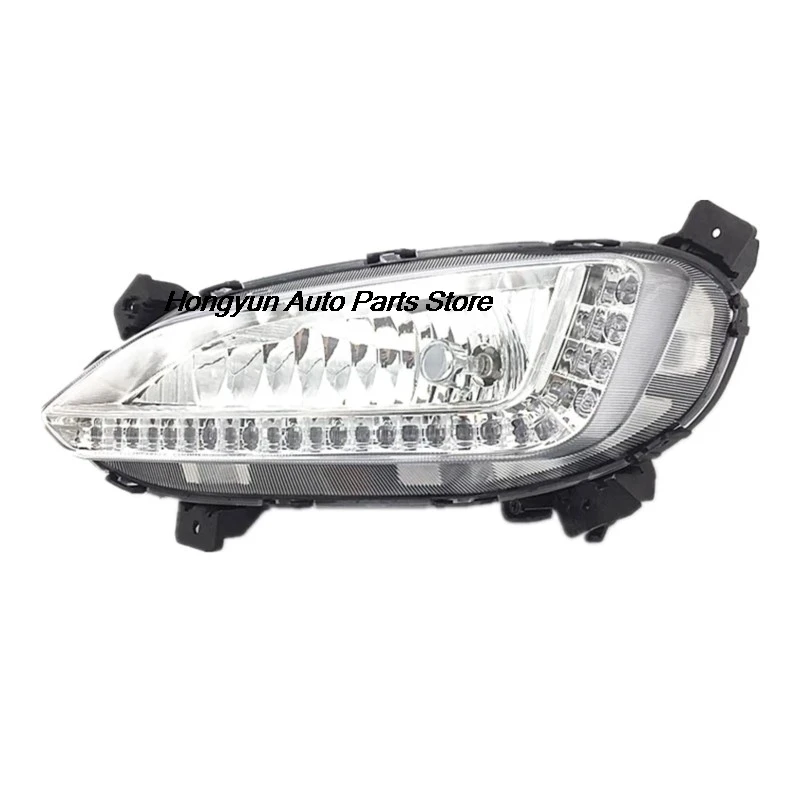 For Hyundai Santa Fe  IX45 2013 2014 2015 LED Fog Lamp Car Front Bumper Grille Signal Lamp Driving Fog Lights Assembly