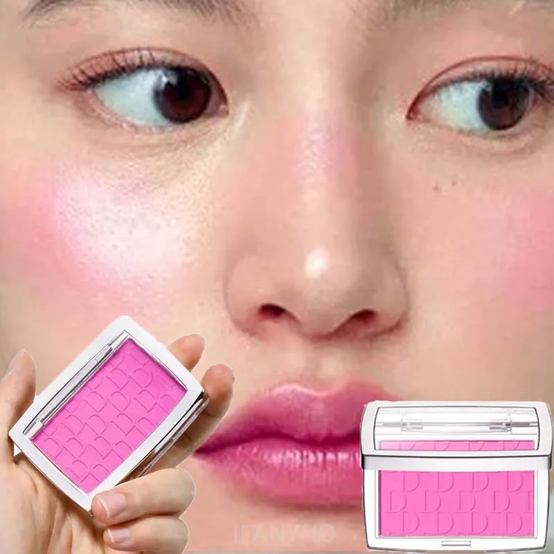 Monochrome Blush Palette Rosy Facial Blusher Powder Natural High Pigmented Pink Coral Rouged for Face Contour Shadow Cosmetics