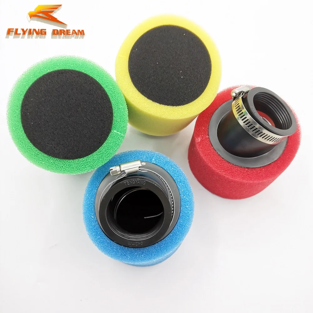 Universal Motorcycle Replacement High Performance Air Filter Carburetor Intake Cleaner 38/42mm Sponge Moped Scooter Dirt Pit Bik