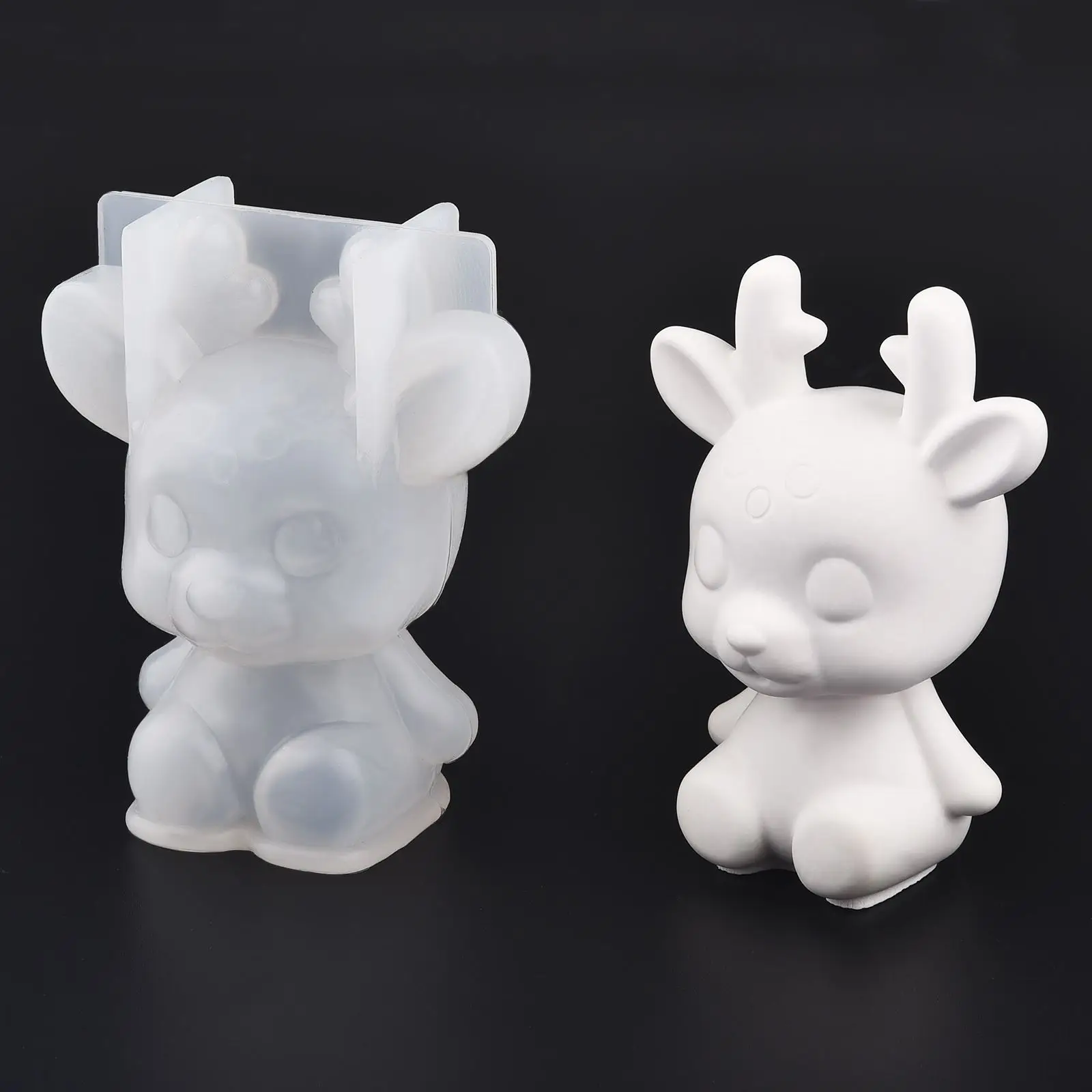 3D Stereo Bear Silicone Mold DIY Epoxy Resin Animal Shaped Candle Mold Handmade Gypsum Soap Making Supplies Chocolate Cake