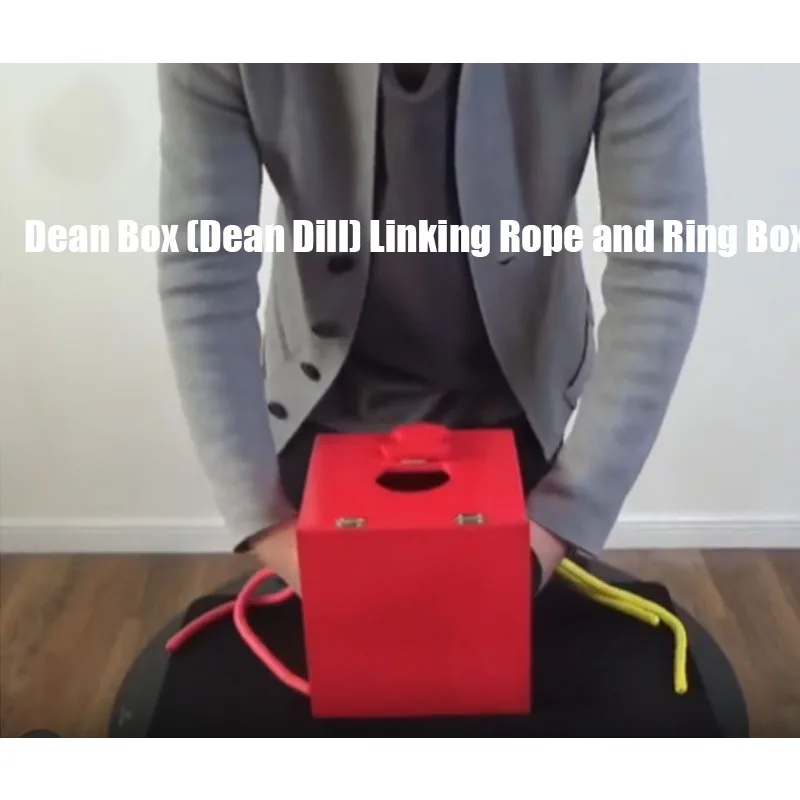 Dean Box (Dean Dill) Linking Rope and Ring Box Magic Tricks Link Magia Magician Stage Close Up Illusions Gimmick Prop