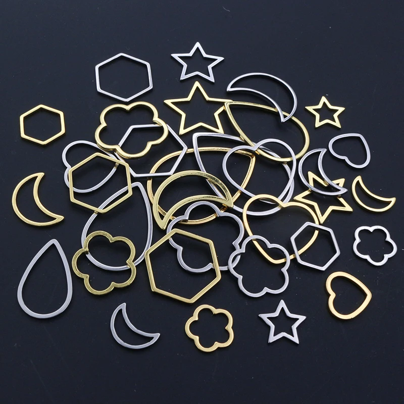 20 sztuk/partia 316 Charms ze stali nierdzewnej pozłacane księżyc gwiazda serce mały wisiorek DIY biżuteria naszyjnik ustalenia akcesoria