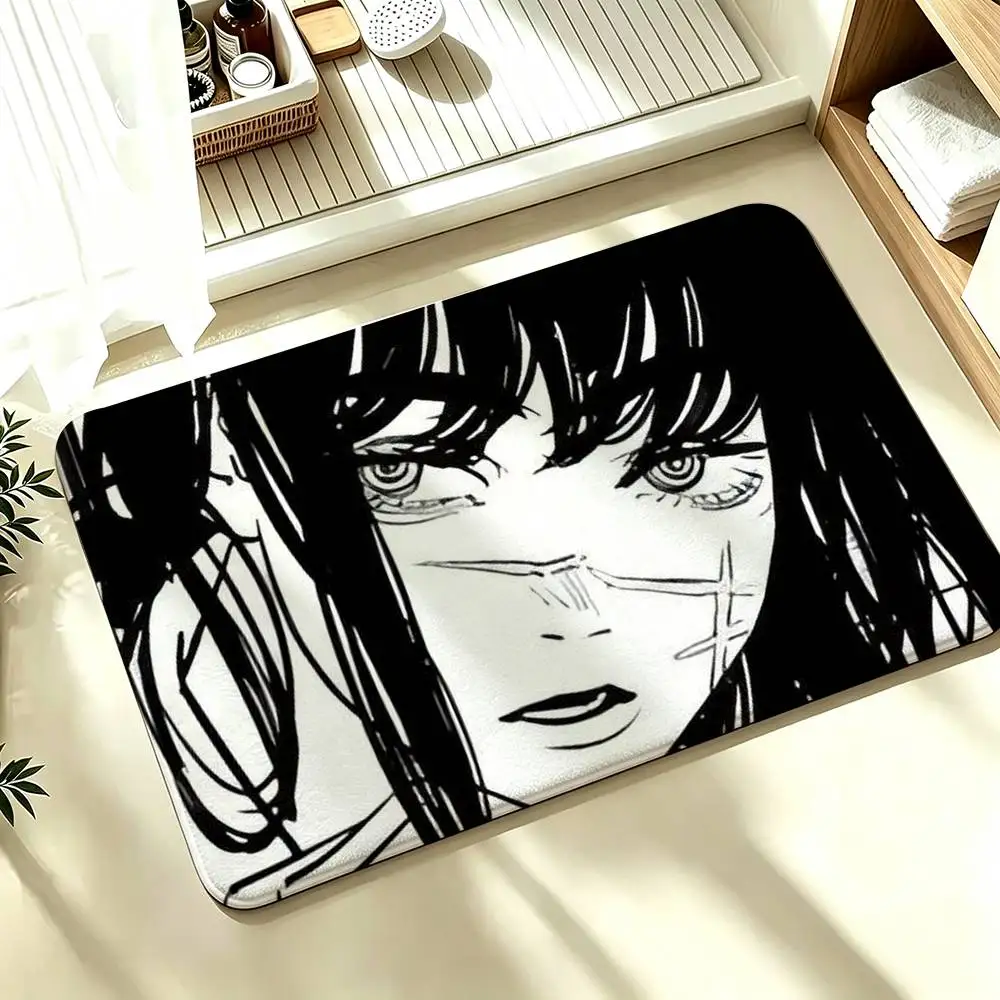 Anime C-Chainsaw M-Man Mitaka Asa Shower Room Absorbent Small Floor Mat Soft Comfortable Decorative Foot Mat
