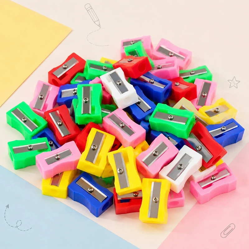 10-20PCS Bulk Pack Random Color Pencil Sharpeners Lightweight Handheld Plastic Smooth Sharpening Great for Office School Use ZYF