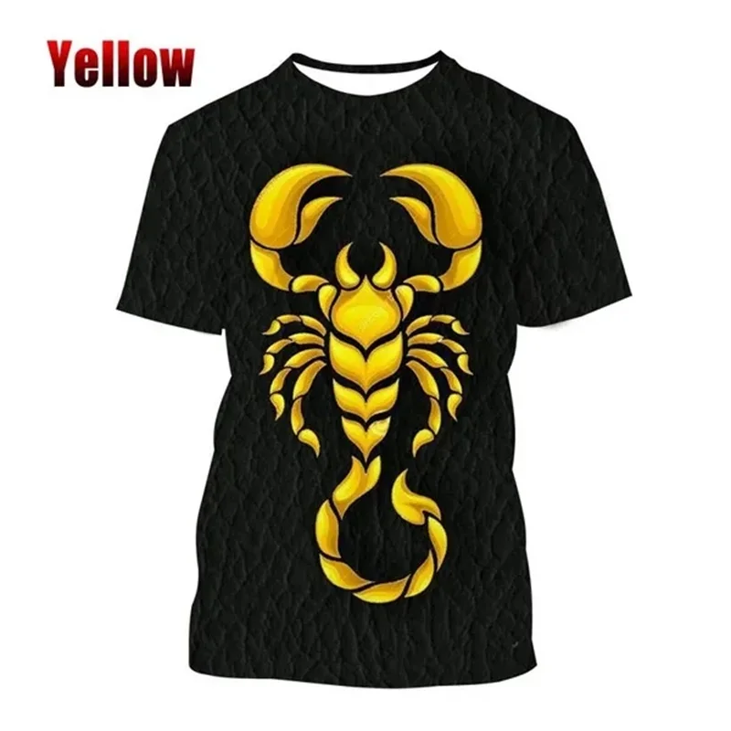 New Fashion Scorpion 3D Men's Printed T-shirt Personality Carnivore Unisex Casual Round Neck Animal Short-sleeved T Shirts Tops