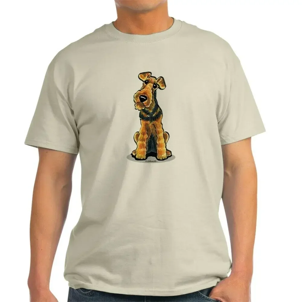 CafePress Airedale Welsh Terrier Light T Shirt 100% Cotton T-Shirt (514798195)