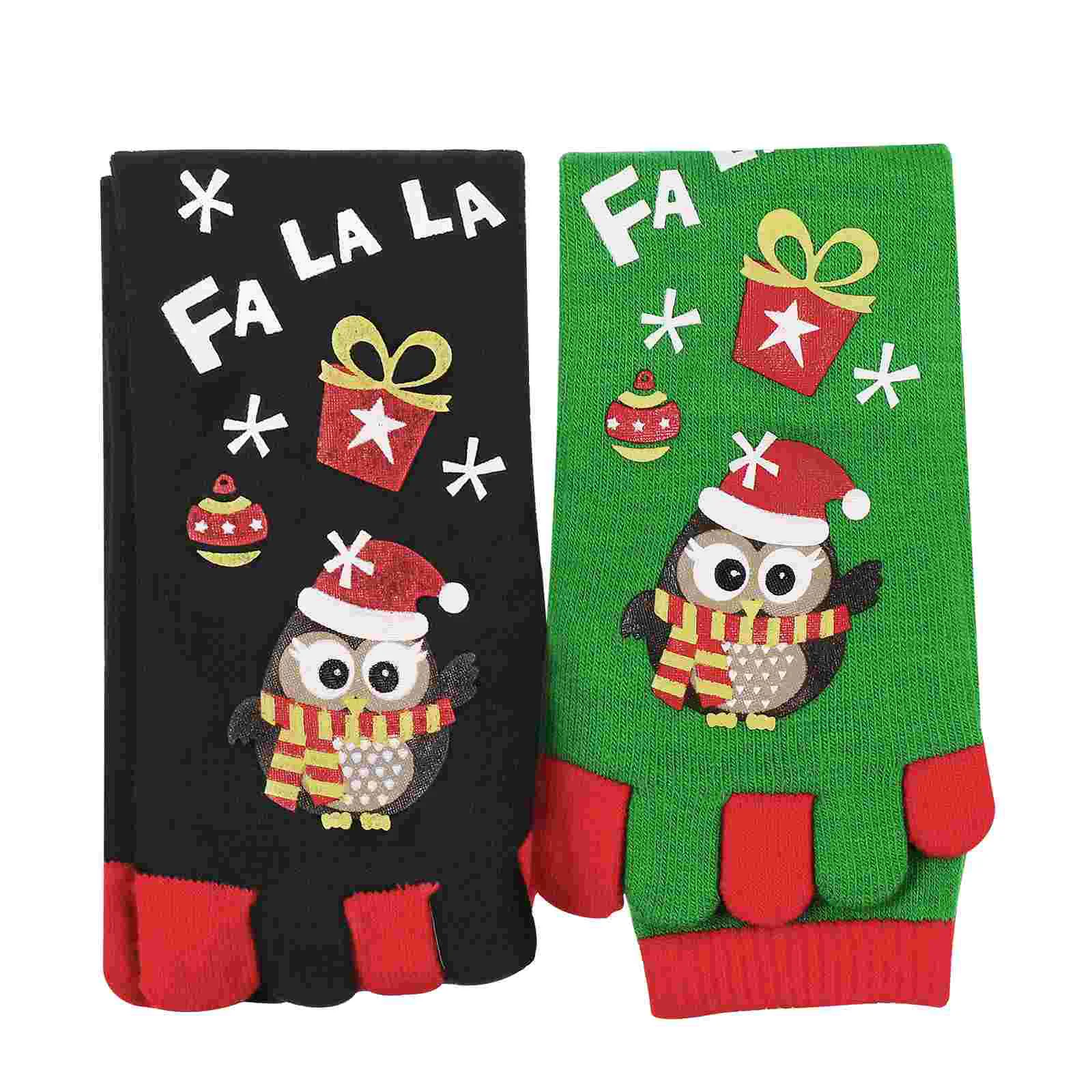 Christmas Five Toe Socks Five-toe Stocking Stockings Comfortable Xmas Festive Mid-stocking