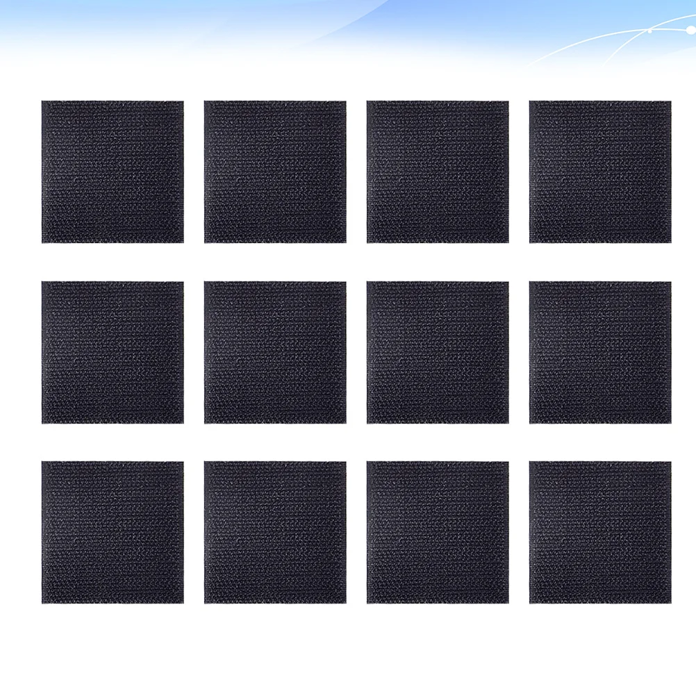 12Set Back Adhesive Hook and Loop Tape Non-Slip for Hardwood Tile Floor Anti-Curling Corner Fix Rug Adhesive