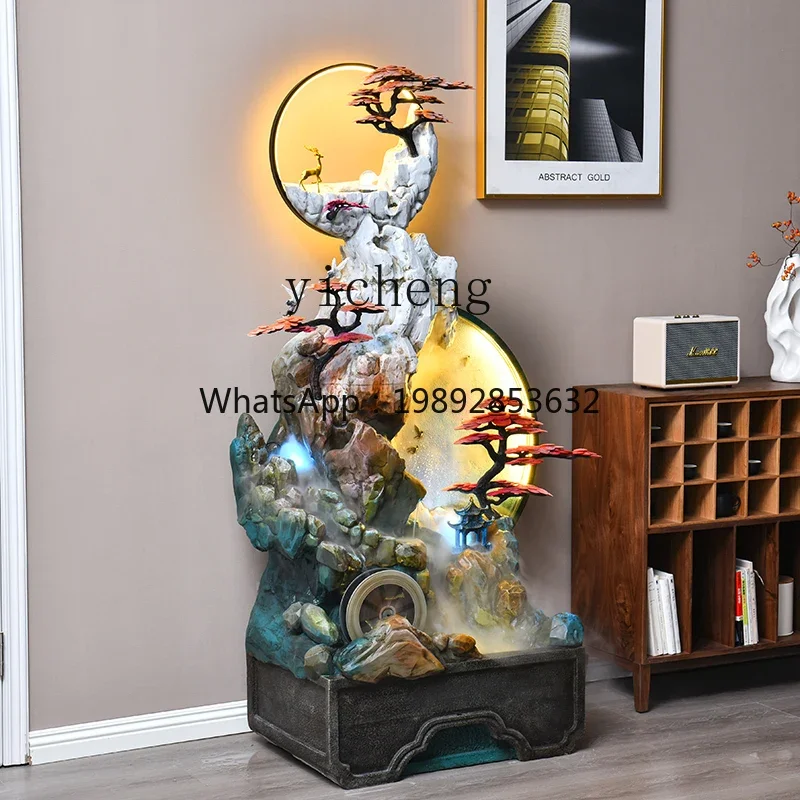L14- Decoración de rocalla con agua circulante, fuente de agua decorativa, fuente de la suerte Feng Shui