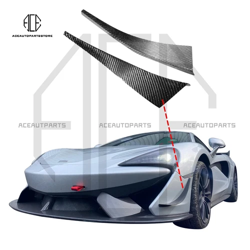 드라이 탄소 섬유 프론트 범퍼 스플리터 립 핏, 맥라렌 540C 570S 570GT 600LT 2015-2019