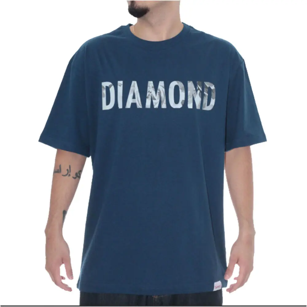 

Diamond Supply Co. Men's Dead Roses Navy Short Sleeve T Shirt Clothing Appare Tees Cotton Luxury brand vintage oversized