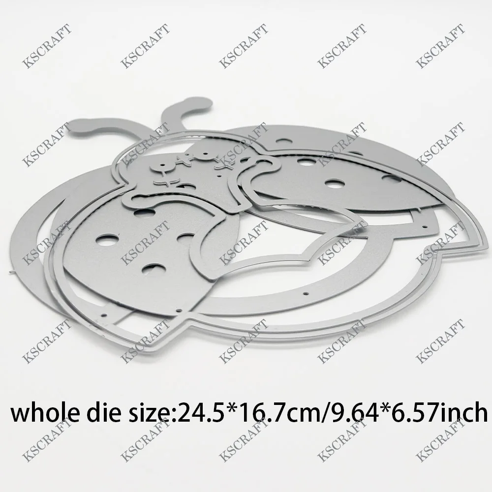 KSCRAFT Ladybug Mini Album Cutting Dies Stencils for DIY Scrapbooking Decorative Embossing DIY Paper Cards