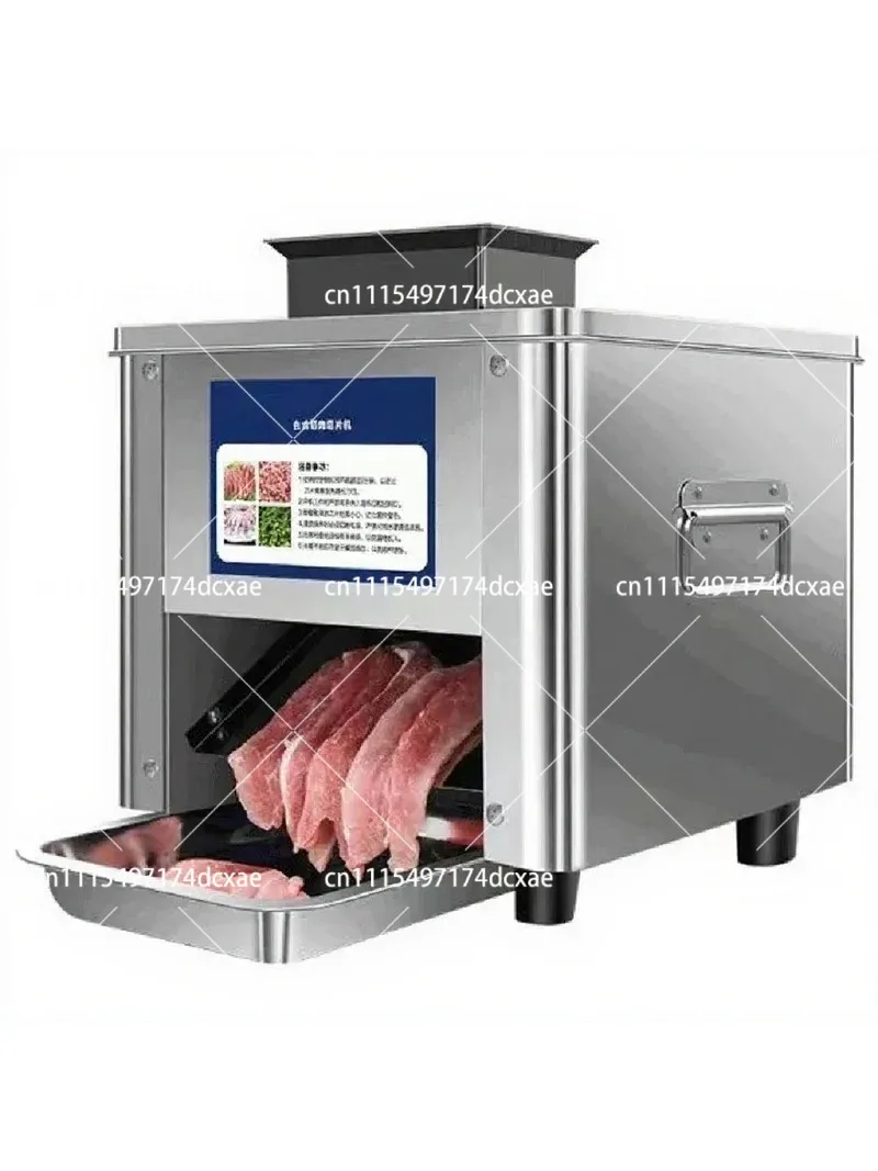 850W Electric Meat Slicer 150KG/h, Adjustable 2.5–21mm, Commercial & Home Use, Automatic Fish Cutter and Shredder