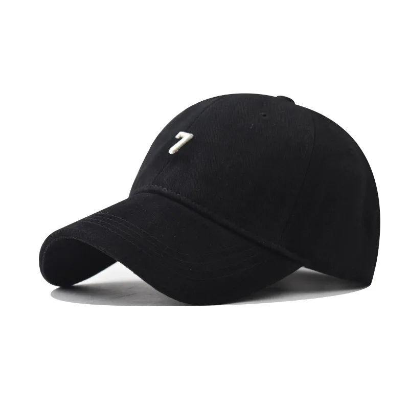

New Cotton 7 Baseball Cap Hat Men And Women Personality Embroidered Small Letter Peaked Cap