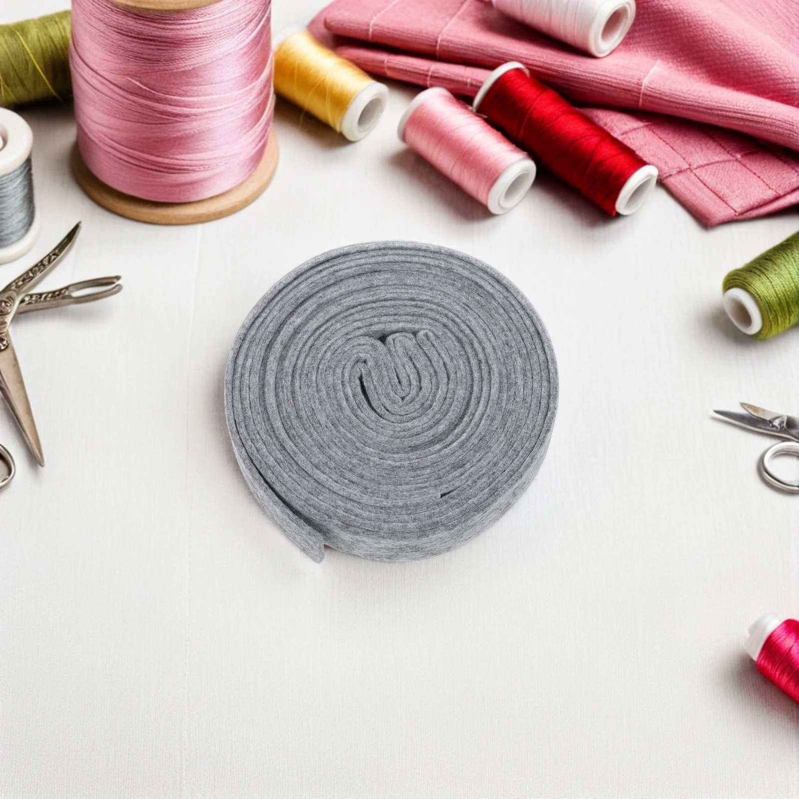 

3Pcs Felt Ribbon Roll 5M X 3Cm Grey Soft Felt Fabric for Crafts Decorative Ribbon Trim for DIY Sewing and Handmade Craft