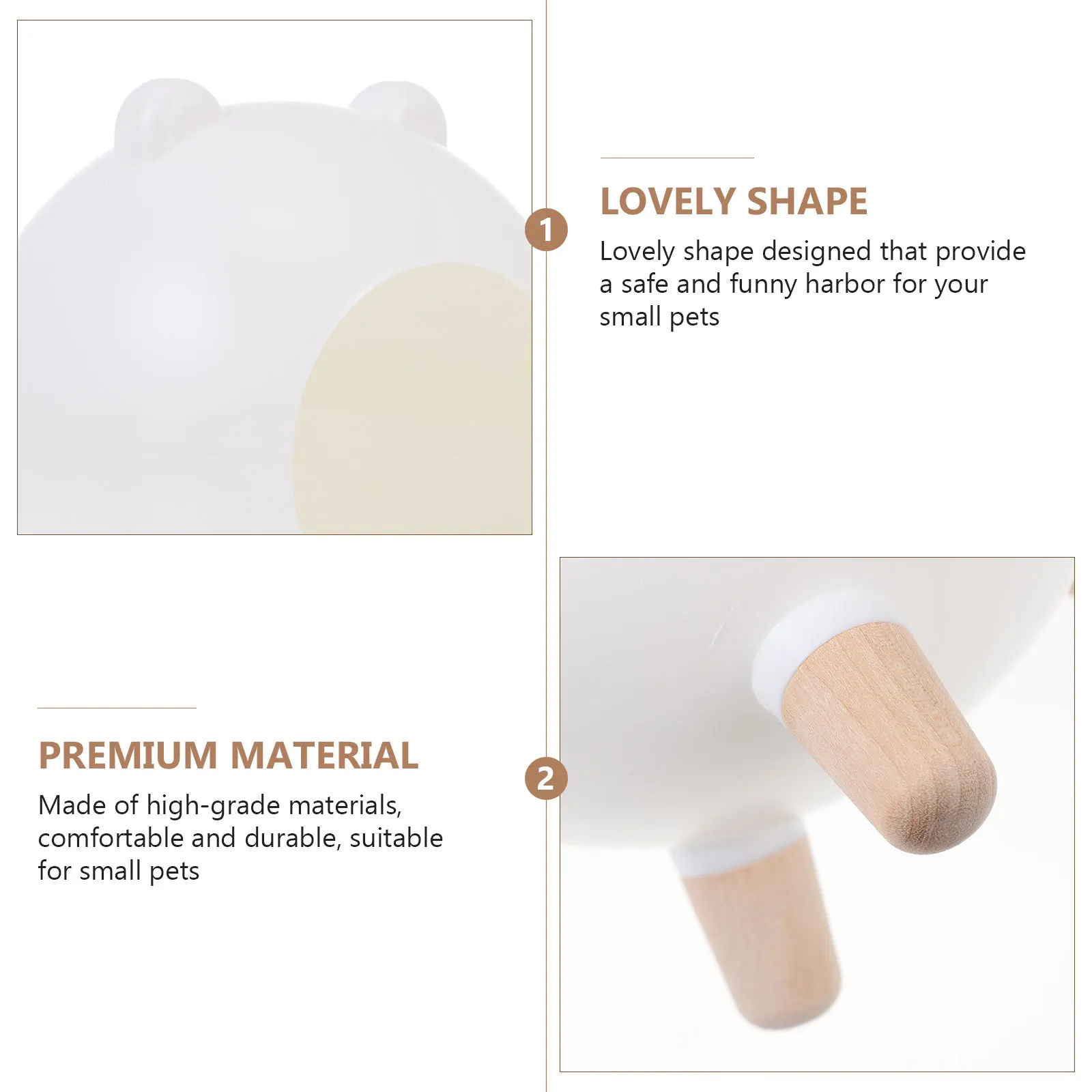 

Hamster Hideout Premium Safe Playhouse For Small Pets Durable Washable Smooth Nest Decorative Shelter Indoor Use For Guinea Pig