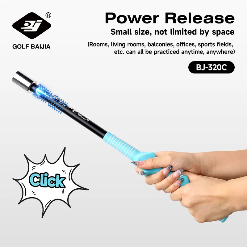 Light Blue Golf Mini Impact Stick Swing Practice Device Indoor Rhythm Sound Training Stick Strength Training Golf Equipment
