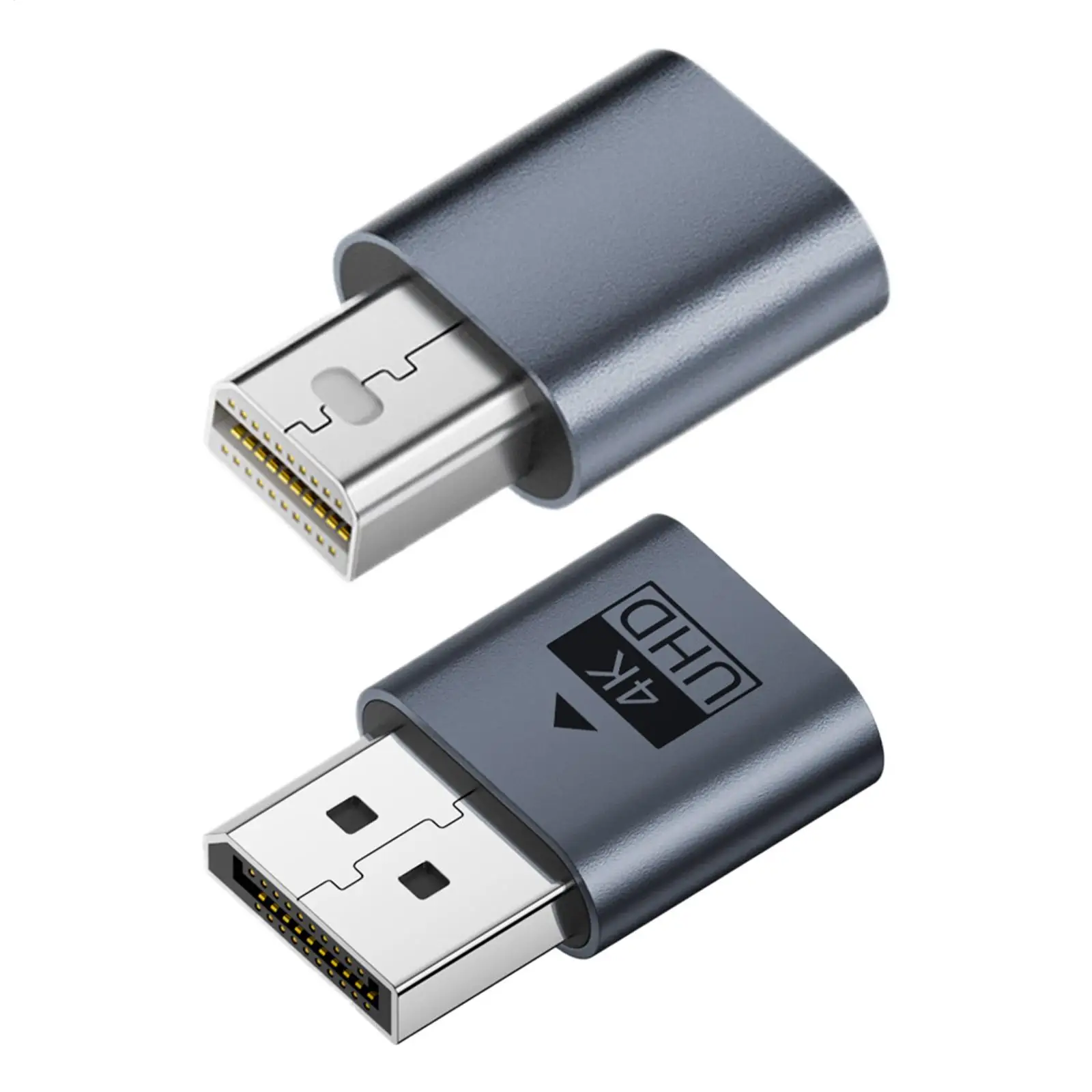 4K DP Virtual Display Adapter DP/mDP Graphics Card DummyPlug Headless Ghost Display Emulator Video Card Lock Plate