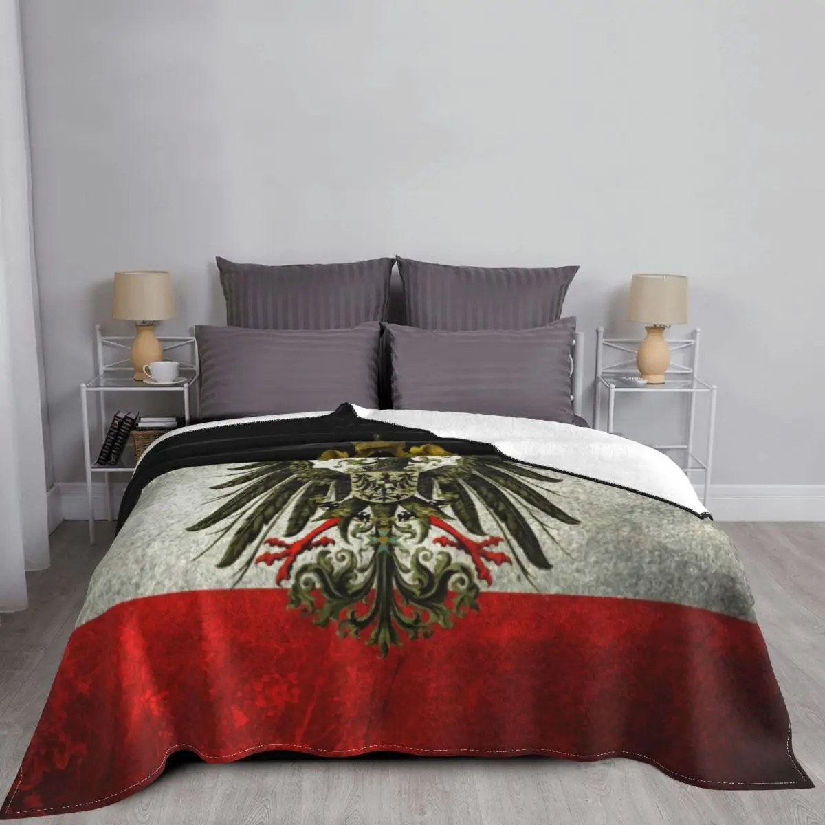 German Empire Flag Germany Blanket Soft Fleece Autumn Warm Flannel Throw Blankets for Sofa Home Bed Quilt