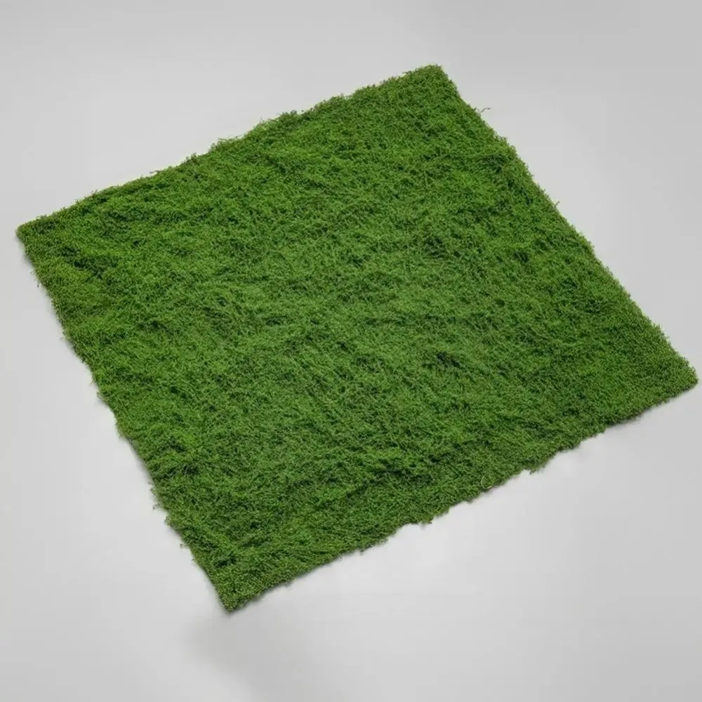 DIY Artificial Grass Rug Durable Lifelike Fake Moss Lawn Year-round Green No Watering Artificial Moss Pad Wedding Decoration