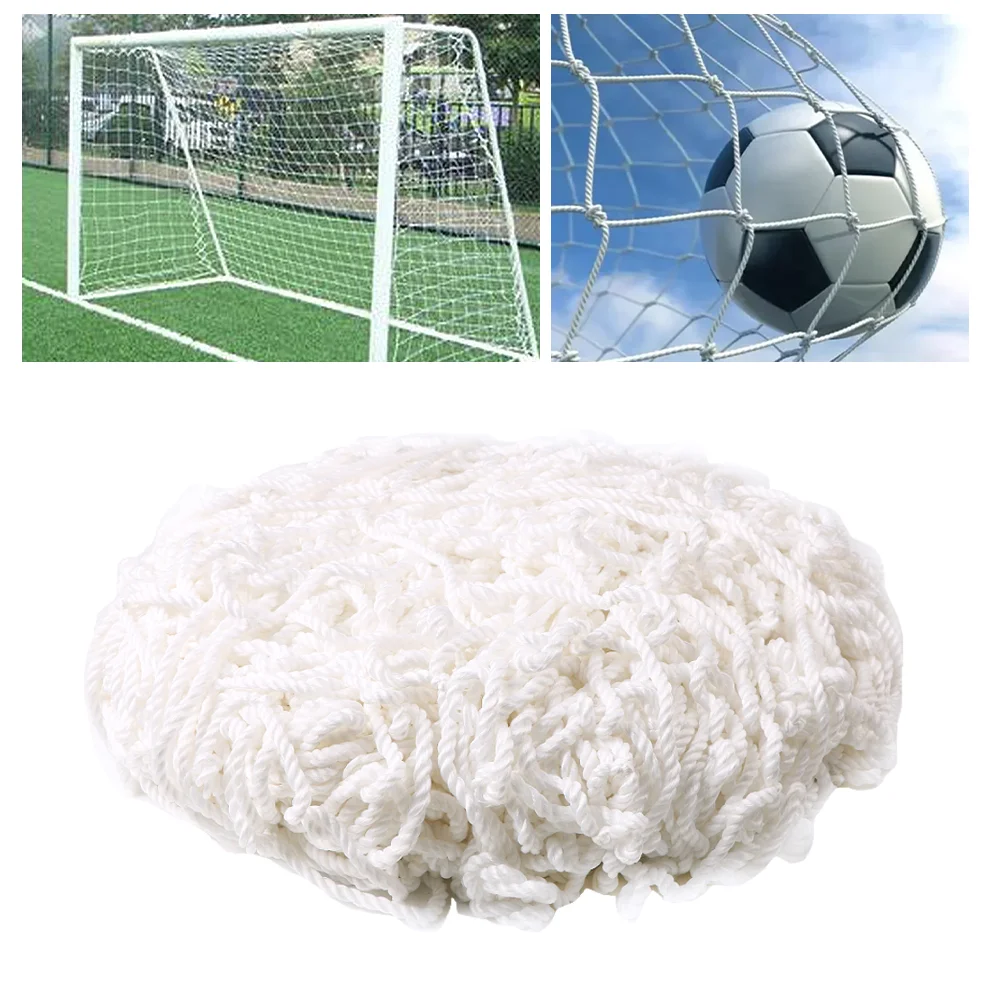 

10.5 X 6.89 Ft Five-a-side Football Net White PE Football Goal Net Match Training Polyethylene Standard Portable Soccer Net