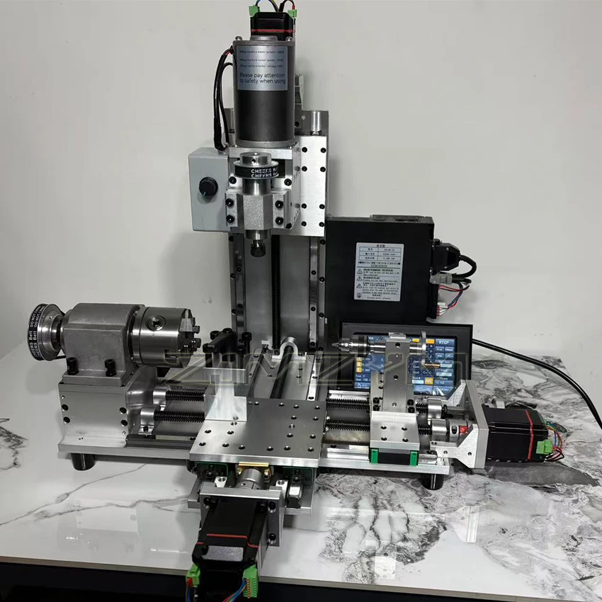 CNC Turn Milling Drill Integrated Numerical Control Turning, CNC Milling and Drilling Integrated CNC Lathe With 750w Servo Motor