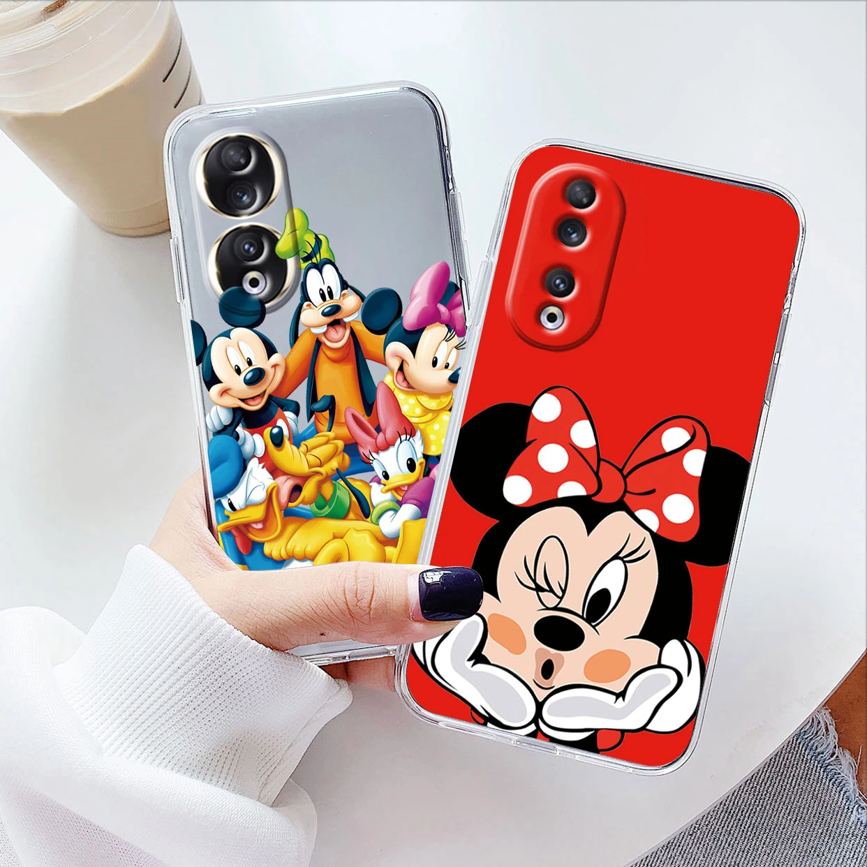 Phone Case for Honor 90 Couple Mickey Minnie Donald Duck?Back Cover Soft Silicone Funda For Honor90 Coque Clear Girls Women Gift