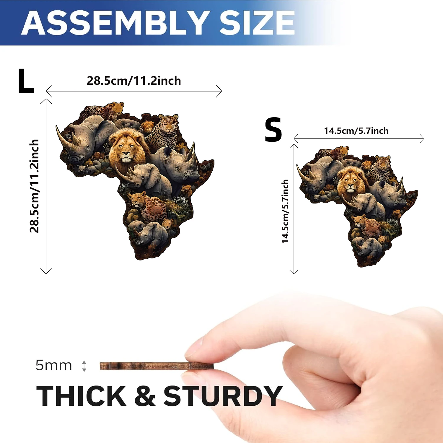 لغز خشبي على شكل عالم الحيوان، قطع غير منتظمة على شكل حيوانات، هدية عيد ميلاد، ديكور منزلي للعبة العائلة #4