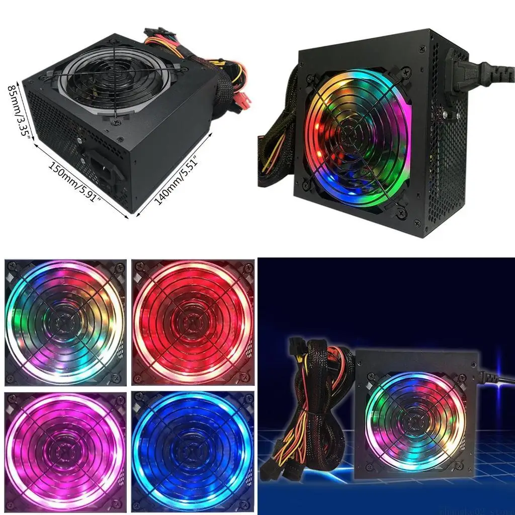 450W Power Supply for w/ Auto-Thermally Controlled 120mm Fan for 20P 24P Motherb