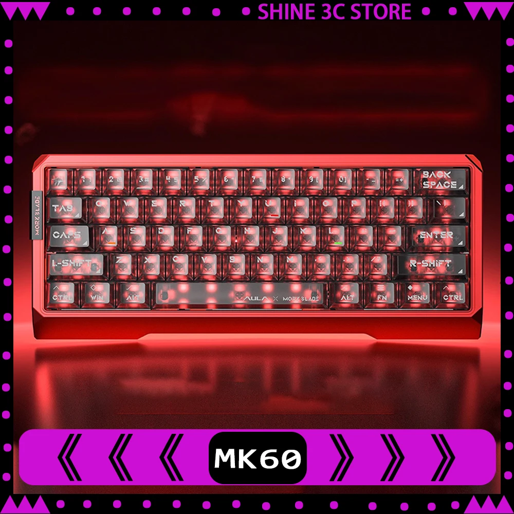 

AULA MK60 Magnetic Switch Keyboard Wired Hot Swap RGB Mechanical Keyboard 0.001RT 0.108MS Customized Gaming Keyboards Giftss