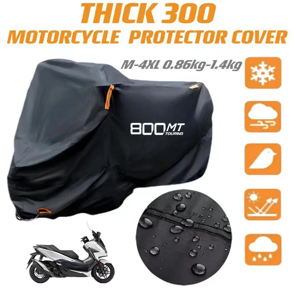 For CFMOTO 800MT 800 MT 2021 2022 CF800 CF MT800 Thick 300D Silver Coated Windproof Motorcycle Protector Cover