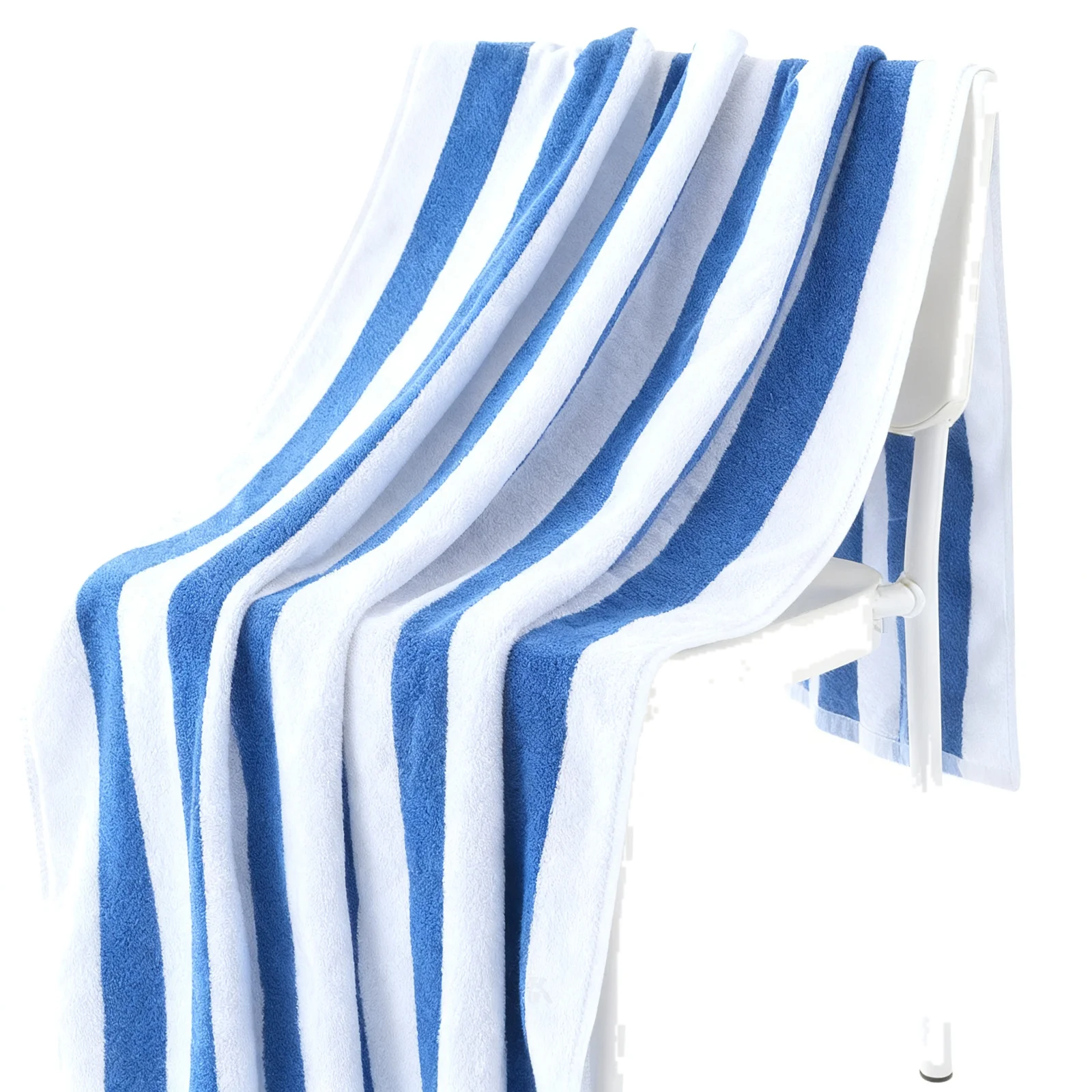Pure Cotton Large Beach Towel Striped Super Absorbent Oversized Size Soft Comfortable Quick Drying