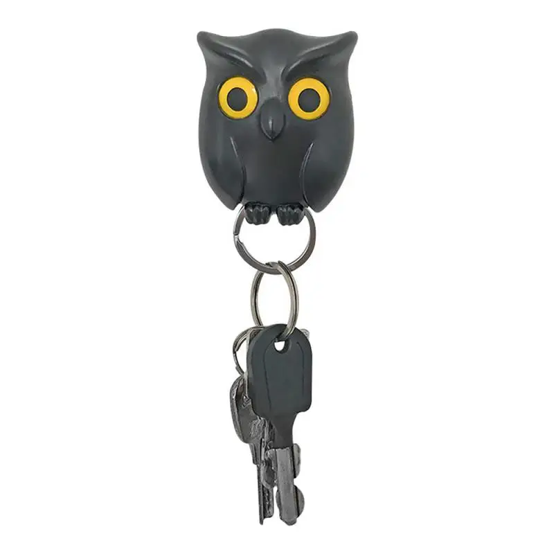 1PC Owl Night Wall Magnetic Key Holder Magnets Hold Keychain Key Hanger Hook Hanging Key Will Open Eyes Bunny Bear Home Decor