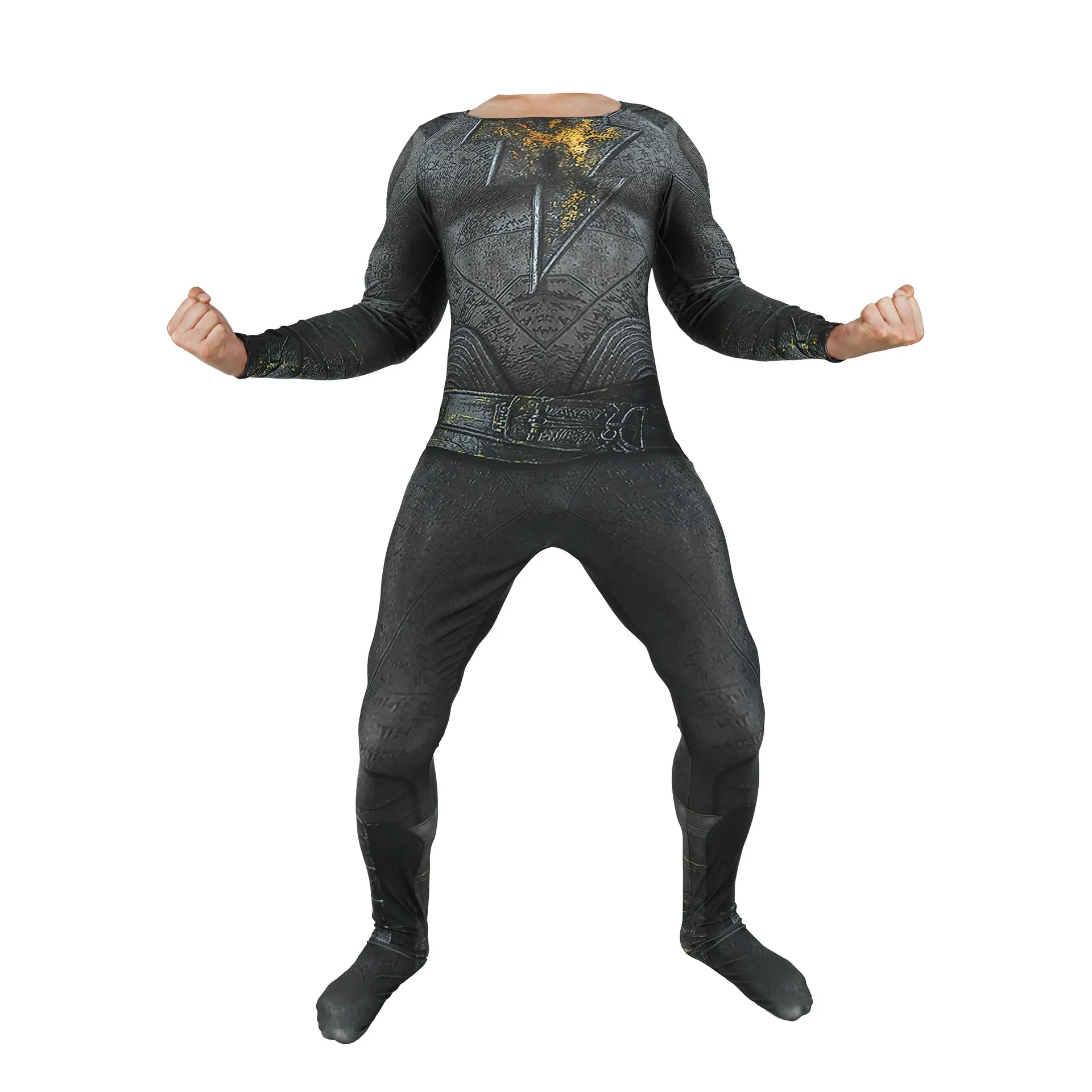 Filme Preto Adam Cosplay Traje Macacão Teth-Adam Cosplay Zentai Halloween Festa Bodysuit Homens