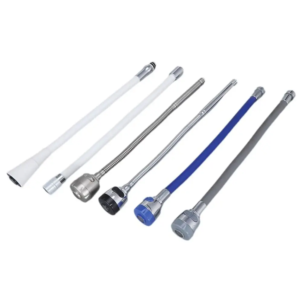 360 Degree Rotation Kitchen Tap Extension Pipe Silicone Hose Stainless Steel Flexible Kitchen Faucet 1/4inch Universal Interface