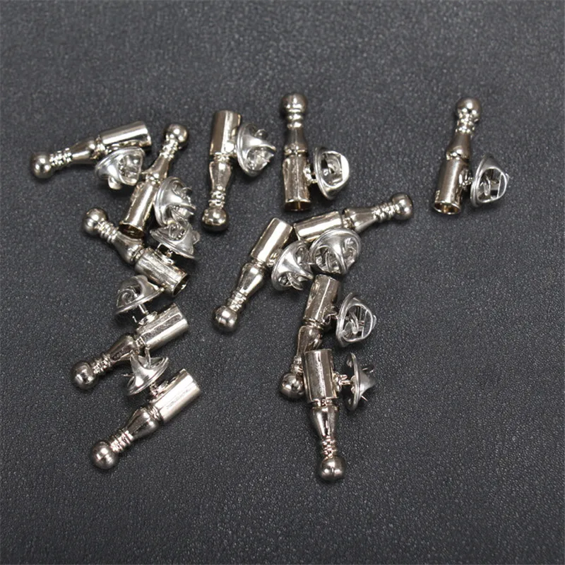 BoYuTe (10 Pieces/Lot) 2.5CM Length Metal Brass Fasteners Materials Diy Fastener for Feather Brooch Pins Jewelry Making