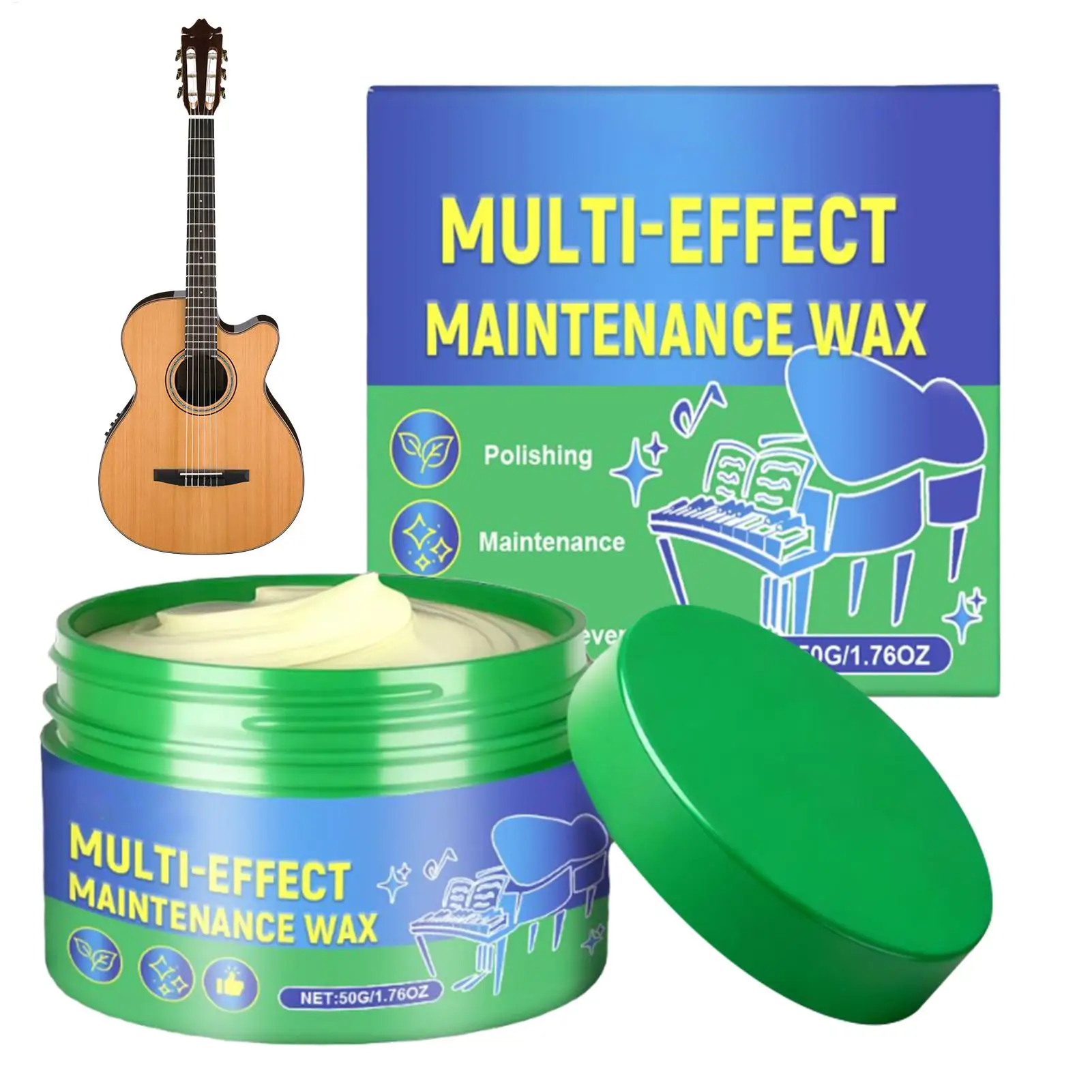 60g limpador de guitarra polonês cera instrumento cuidados kit fretboard condicionador manutenção para piano violino trompete restauração