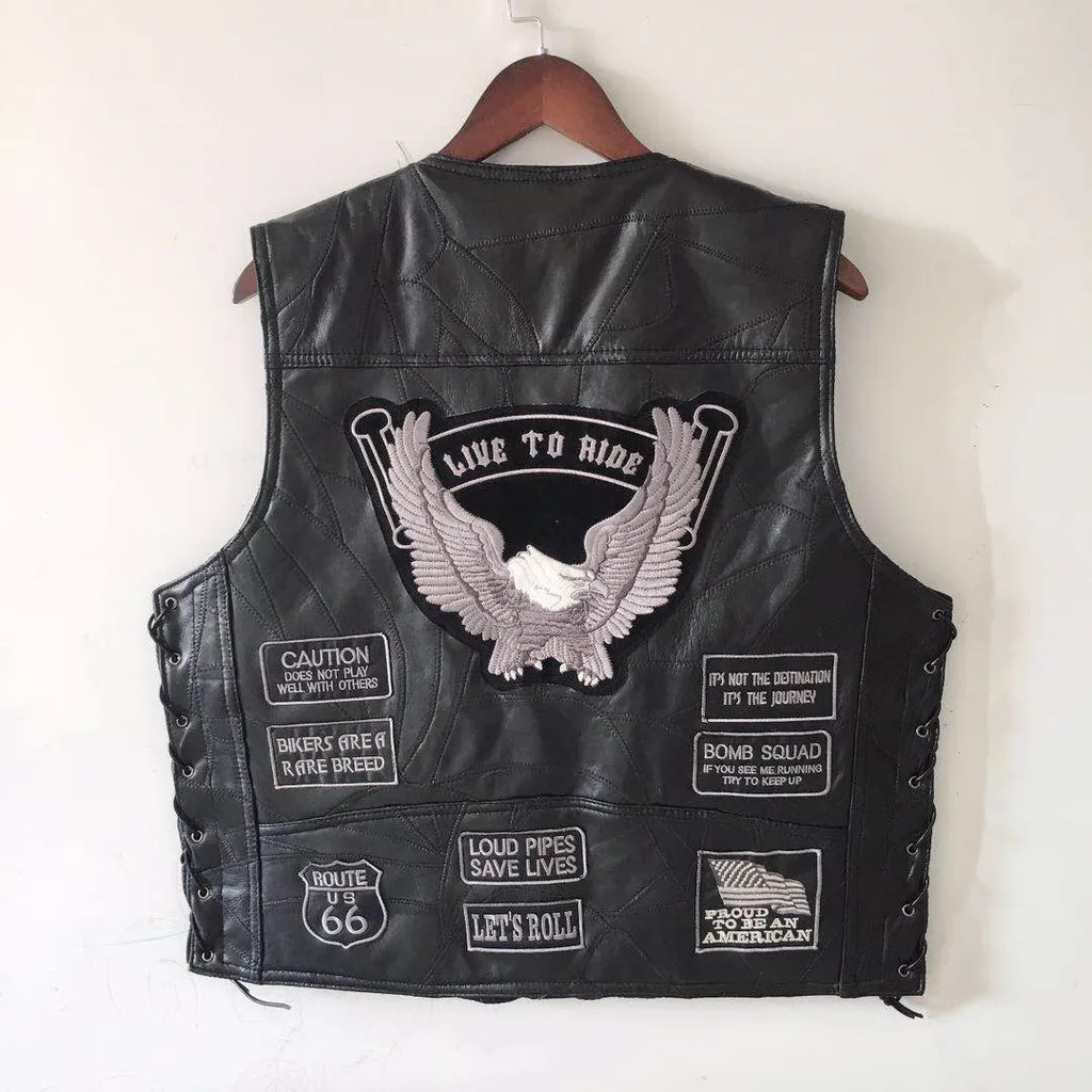 Men's Casual Sleeveless Vest Denim Motorcycle Waistcoat Button Streetwear Layered Top Daily Party Travel Outfit MA200