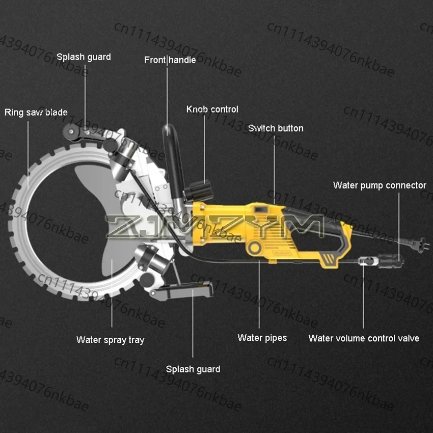 AC8400 AC8500 High‑Frequency Ring Saw｜5000W Concrete Wall Cutter 290‑390mm Cutting Depth