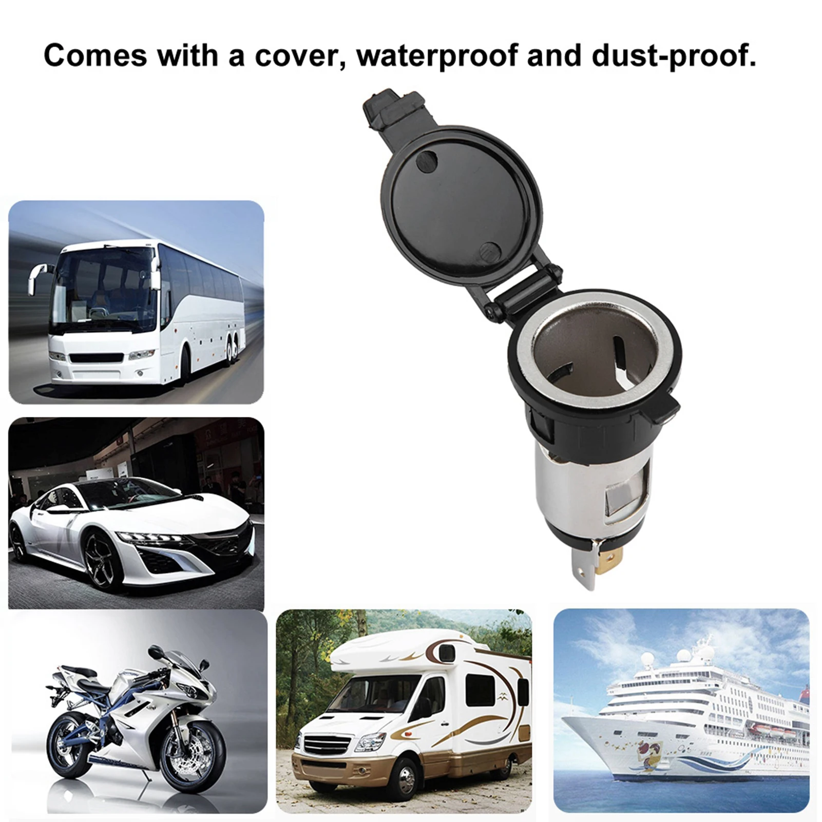 Motorrad Zigarettenanzünder 12-24V Zigarettenanzünder Adapter Power Zigarettenanzünder Buchse für Auto Motorrad