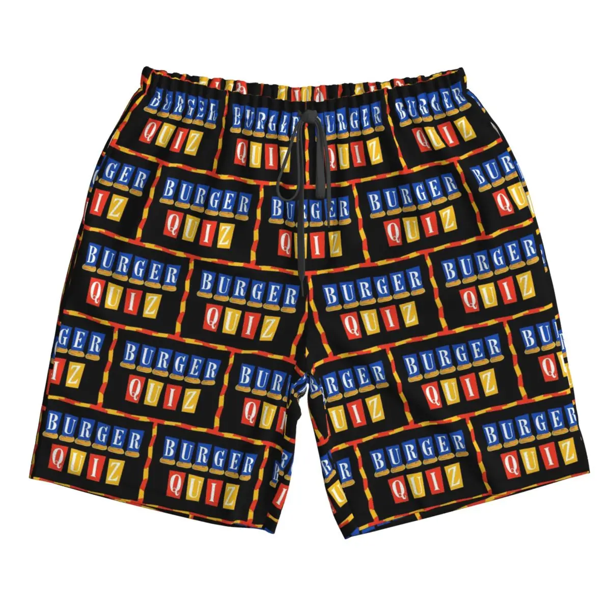 

Burger Quiz New Logo Trunks Beach Board Shorts Casual Quick Dry Swim Summer Men Pants