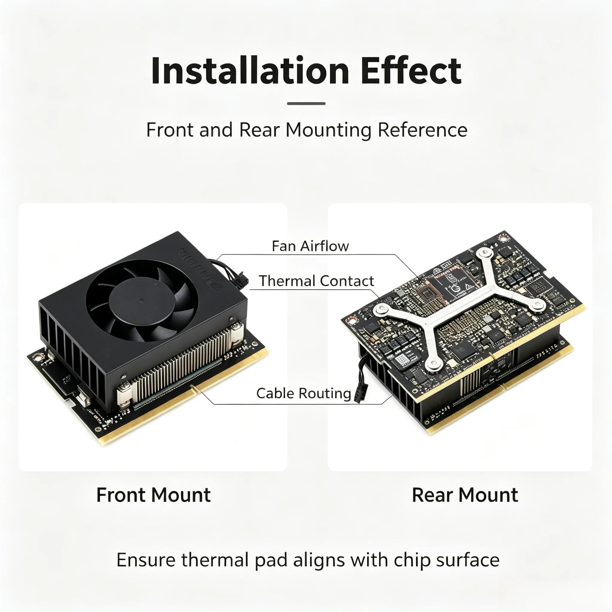 Waveshare NVIDIA Original Heatsink for Jetson Orin, Compatible with Nano/NX, Variable‑Speed Cooling Fan