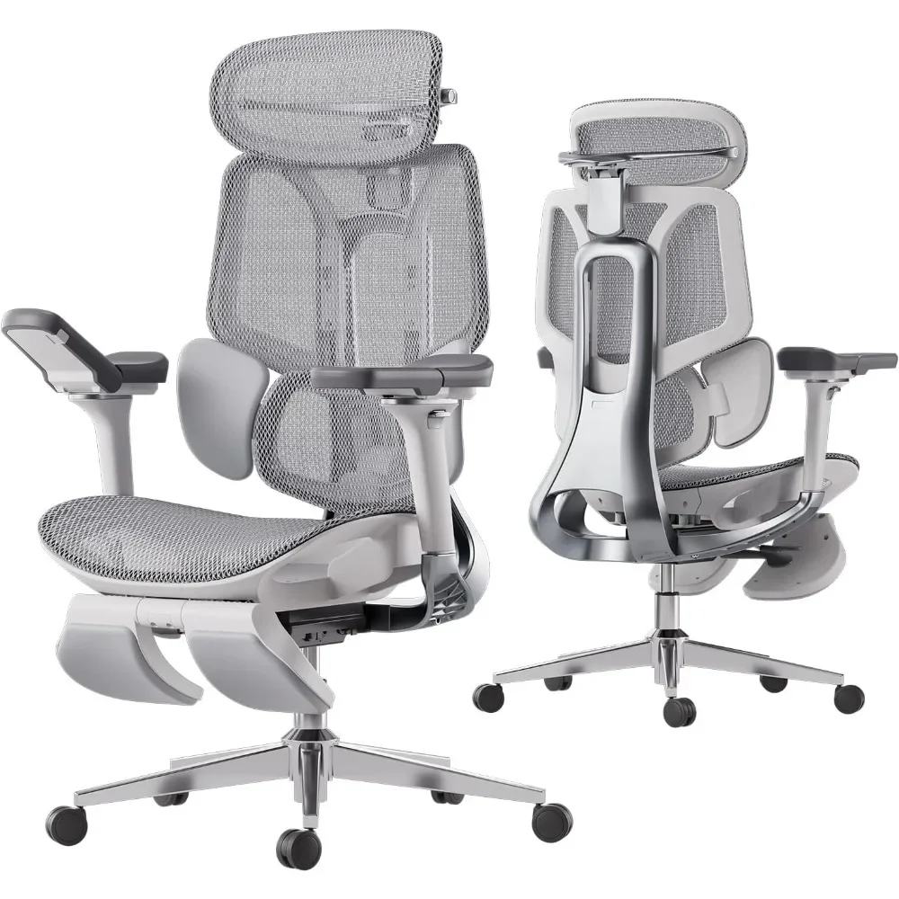 Ergonomic Office Chair, Big and Tall Office Chair - with 3-Zone Dynamic Lumbar Support, 4D Adjustable Headrest