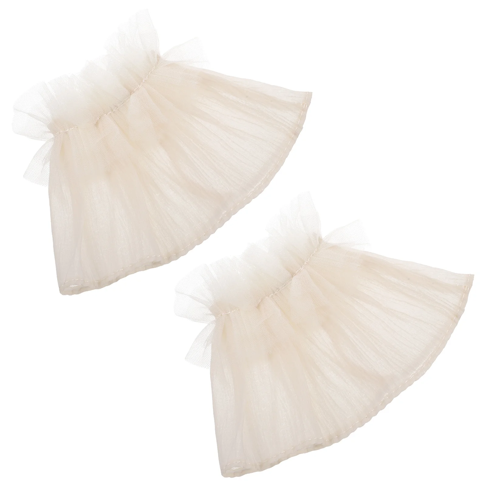 

1Pair Mesh Cuff Sleeve for Nail Photography Decorative Fake Removable Wrist Accessories Elegant White DIY Costume Bridal