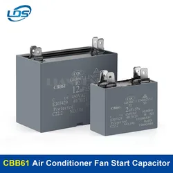 2 sztuk CBB61 klimatyzator wentylator kondensator rozrusznika 450V 1.2UF 1.5UF 2UF 2.5UF 3UF 3.5UF 4UF 4.5UF 5UF 6UF 6.5UF 7UF 8UF
