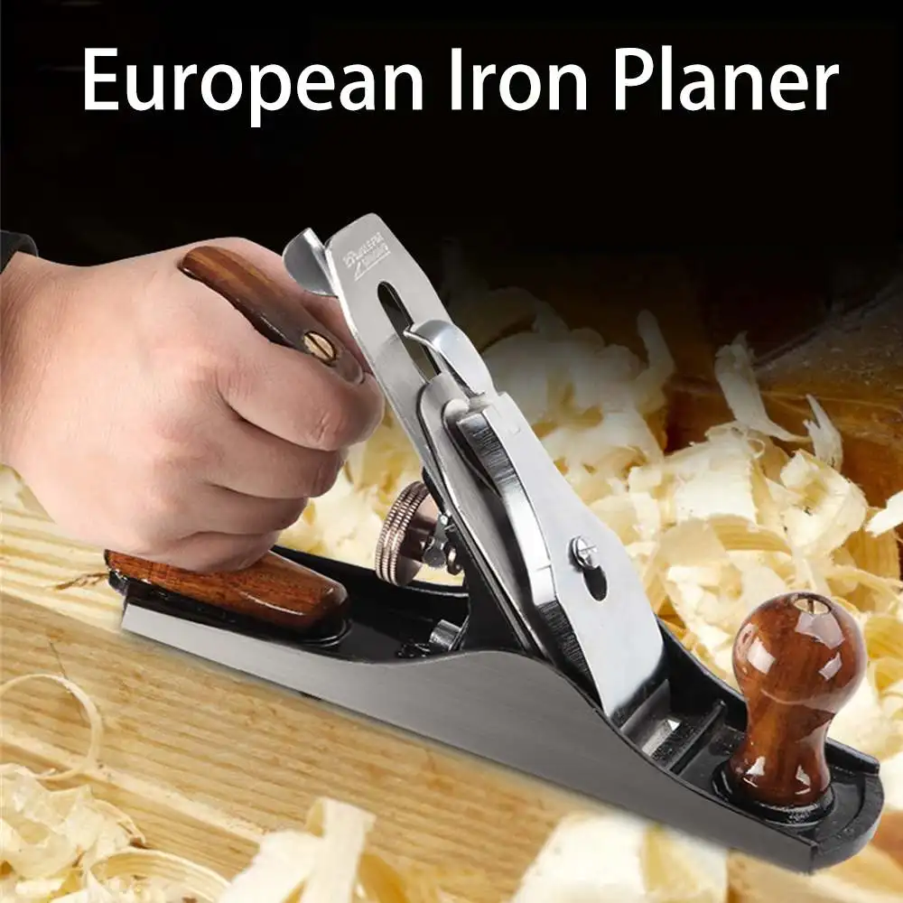 Bench Plane Adjustable Woodworking Hand Planer Woodworking Iron Jack Plane European Planer  for Wood Trimming and Chamfering