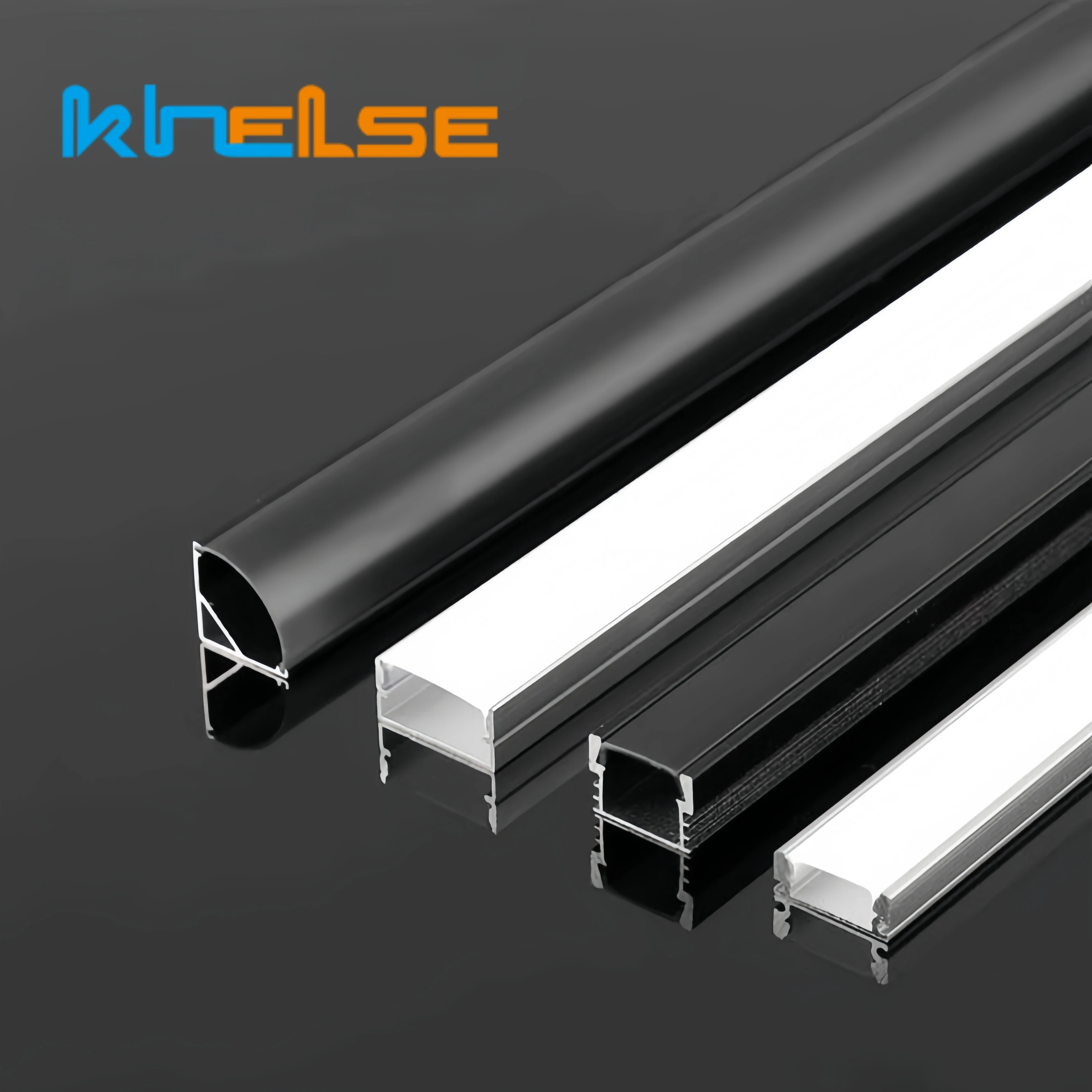 10pcs 3.3ft U/V-Shape LED Aluminum Profile Black Silver Channel Diffuser Holder Strip Light Cabinet Closet Decor Linear Lamp