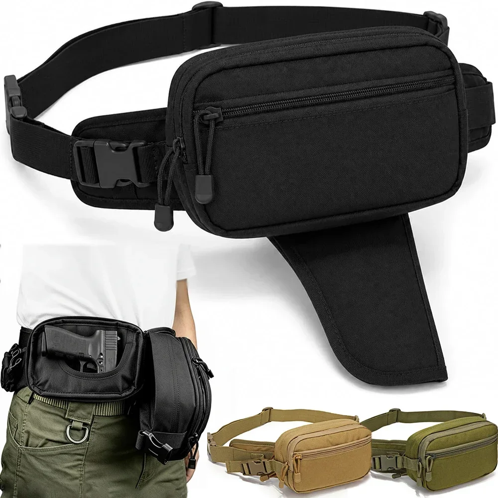 Verdeckte Hüfttasche mit Pistolenfach, taktische Gürteltasche für Herren, Diebstahlschutz, versteckte Waffentasche, 1000D-Nylon, EDC-Hüfttasche. – Detail 1