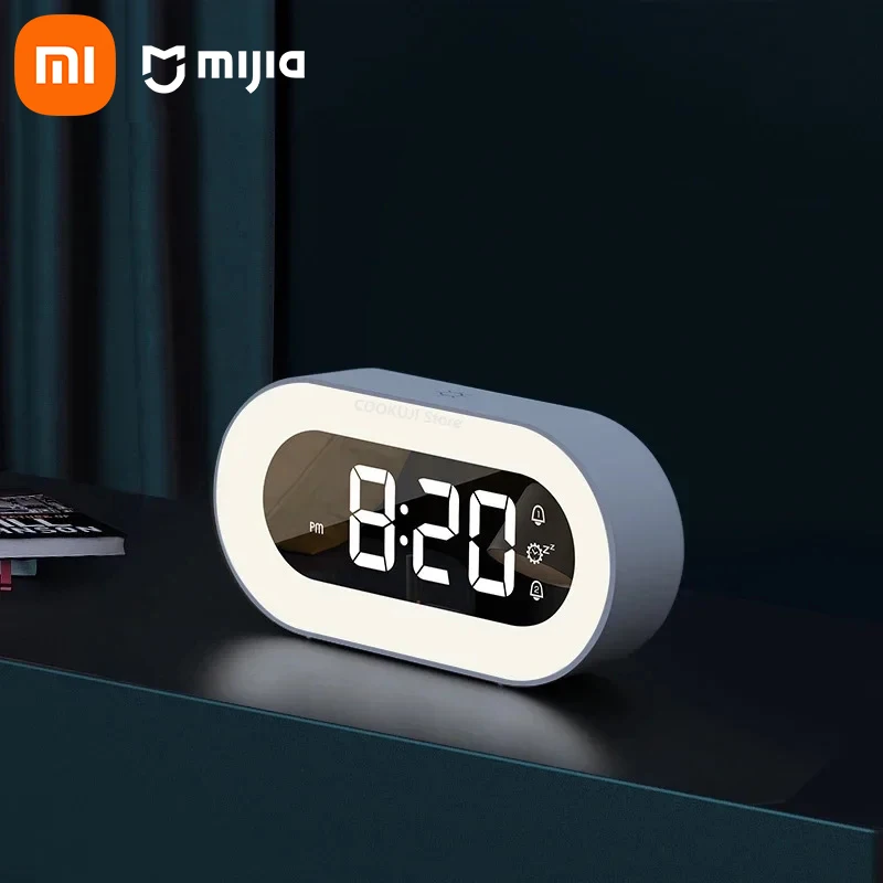 Xiaomi Mijia Music LED Digital Alarm Clock Voice Control Night Light Design Desktop Clocks Home Table Decoration Children's Gift